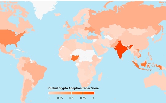 Chainalysis：中亞、南亞和大洋洲在加密貨幣採用方面領先全球