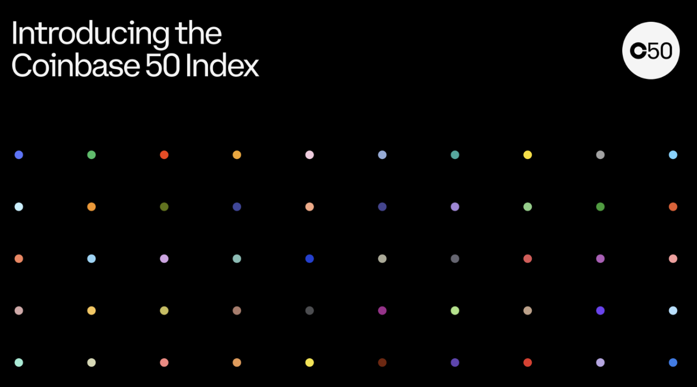 Coinbase 推出COIN50指數，推廣加密貨幣指數投資