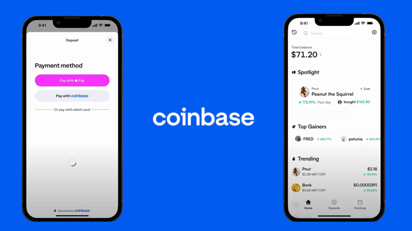 Coinbase 支援 Apple Pay 購買比特幣、狗狗幣，也可從迷因幣平台 Moonshot 買幣